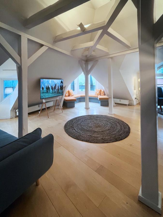 Apartament Loft-Panoramablick-Hafen & Elbe! Hamburg Zewnętrze zdjęcie