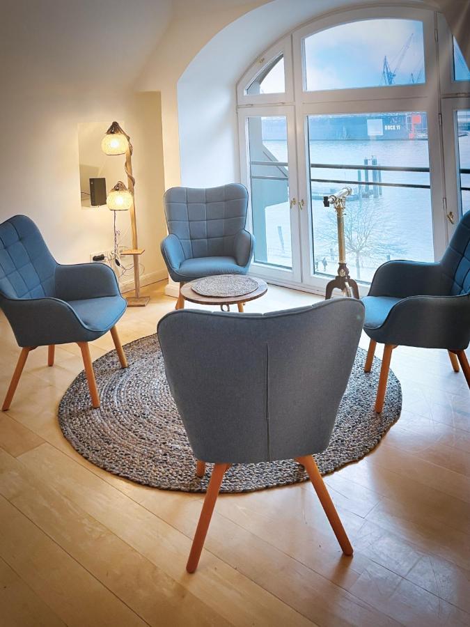 Apartament Loft-Panoramablick-Hafen & Elbe! Hamburg Zewnętrze zdjęcie